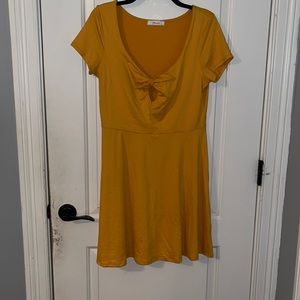 Obsessive Love mustard-yellow dress, size extra large.
